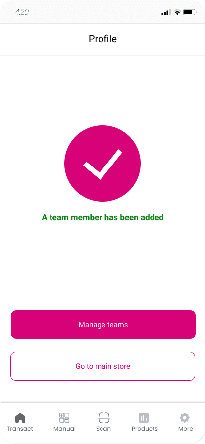User added successfully