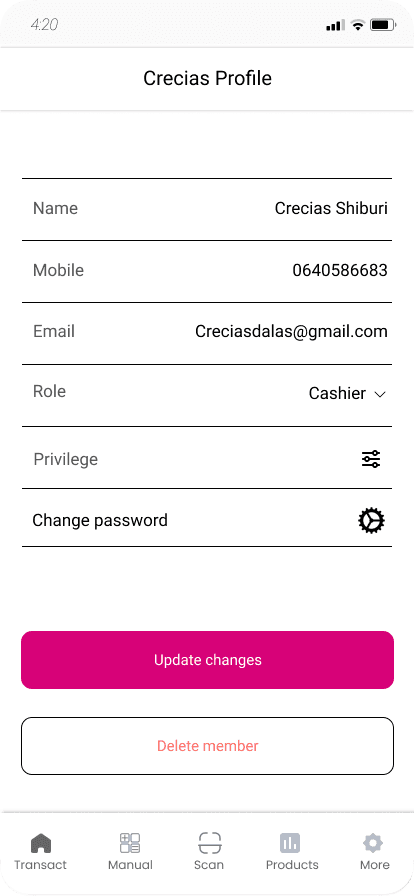 Employee profile